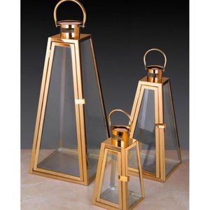 Customized Stainless Steel Metal and Glass Candle Lantern With Copper Finished <b>Top</b> Design for Home & Wedding Decor - Product Image 3