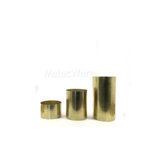 Hecho a mano totalmente de latón Multi-diseño brillante brillo florero atractivo barato al por mayor de metal dorado maceta para bodas - Product Image 1
