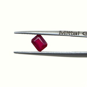 Rubis naturels de Bangkok, octogones calibrés 6x7mm, pierres précieuses de rubis naturelles facettées pour la fabrication de bijoux, prêtes à l'emploi - Product Image 2