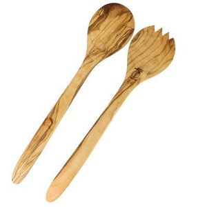 Cuillère et fourchette à salade en bois d'acacia naturel, écologiques, compatibles lave-vaisselle, style américain, ustensile de cuisine en bois, cuillère à soupe pour la maison - Product Image 2