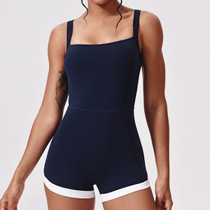 <b>Women's</b> High Waist Solid <b>Brown</b> Spaghetti Strap Jumpsuit Square Collar Tummy Control Shapewear Casual Spring Summer - Product Image 2