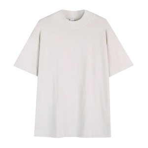 Camiseta casual para hombre, 280g, 100% algodón, cuello redondo ancho, hombros caídos, manga corta, cuello simulado. - Product Image 5