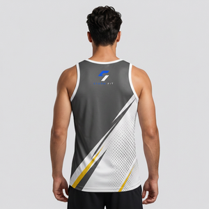 Camiseta sin mangas Storm Fit para hombre, con estampado por transferencia térmica, 100% poliéster, de secado rápido, cuello redondo, para entrenamiento, gimnasio, ropa deportiva, 180g - Product Image 3