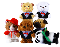 Collection de jouets en peluche très demandée : divers animaux en peluche, oreillers en forme d'animaux, chatons en peluche, chiens en peluche, dinosaures en peluche