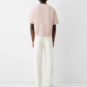 Camisetas de Hombre de Alta Calidad OEM, Tejidas con 100% Algodón Orgánico, Ecológicas, de Secado Rápido, Estilo Urbano, Hombros Caídos, Corte Cuadrado, con Logotipo Impreso - Product Image 3