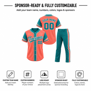Ensemble de maillots de baseball de haute qualité à manches courtes, impression par sublimation, polyester respirant, uniforme pour adultes, nom de l'équipe imprimé - Product Image 2
