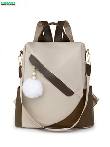 Sac à dos de voyage pour femme, nouvelle collection printemps, en PU souple et durable, grande capacité, avec ceinture à coussin d'air, double usage, sac d'école à bandoulière, fermeture éclair - Product Image 6