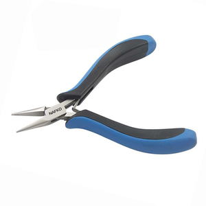 High Quality Smooth Chain Nose Plier Ergonomic 120mm Stainless Steel Black Blue Handles Circlip Crimping Fishing Jewelry Making - Product Image 1