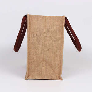 Bolsa de Compras Grande Ecológica de Yute Natural con Asas de Algodón para Supermercado y Uso Diario - Product Image 6