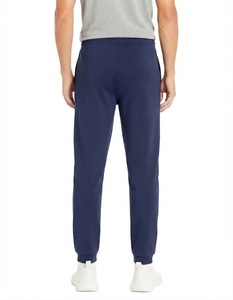 Pantalones deportivos al por mayor para hombre, pantalones de chándal de algodón azul marino con cintura elástica y bolsillos laterales, joggers casuales para otoño. - Product Image 2