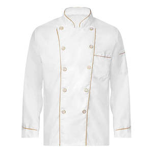 Veste de chef unisexe de haute qualité, dernier design, 100% coton, coupe-vent, boutonnée, vêtements de cuisine - Product Image 3