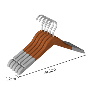 Wholesale Hangers High Quality Lotus Wooden Natural Brown Clothes Hanger wooden clothes hanger wholesale lotus wooden hanger - Product Image 6