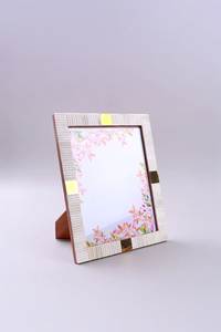Cadre photo luxueux fait main avec incrustations en os, accent décoratif artistique pour salon, chambre et bureau - Product Image 2