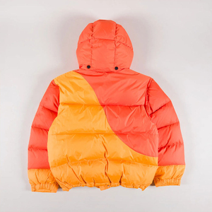 Chaqueta de Plumón de Ganso para Hombre, de Lujo, Informal, de Invierno, con Parches, Color Naranja, 700 Fill, con Capucha Desmontable - Product Image 2