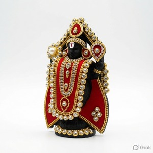 Venkateswara Tirupati Balaji & Padhmavathi Handmade Fabric Hanging <b>Ornament</b> Embroidered Design Factory Direct - Product Image 3