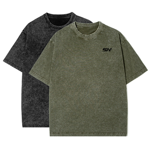 T-shirt oversize délavé à l'acide pour homme, style streetwear, 100% coton, look décontracté et urbain, vente en gros à prix abordable - Product Image 6