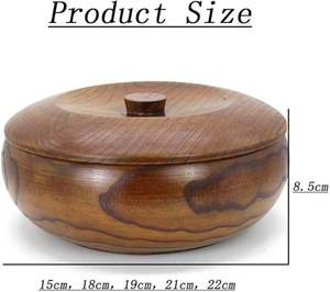 Tazón de Ensalada Desechable Ecológico de Madera con Tapa para Servir y Mezclar, Ideal para Bodas - Product Image 4