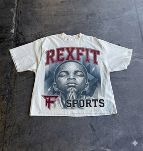 Camiseta Deportiva Rexfit, Estilo Vintage, Lavado Ácido, Unisex, con Efecto Desgastado y Decolorado por el Sol, Impresión Digital - Product Image 5