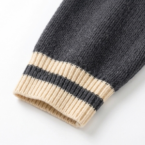 Suéter de Punto Jacquard Personalizado con Logotipo Frontal para Hombre, 100% Algodón, Antiarrugas, Secado Rápido, Corte Holgado, Informal, para Invierno - Product Image 4