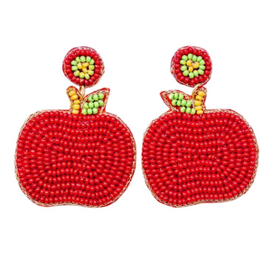 <b>Large</b> Colorful Hand Embroidered <b>Beaded</b> Earrings Girls And Women In Beautiful Fancy Color Design - Product Image 5