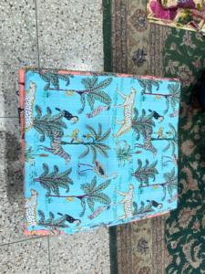 Artisan Made Kantha Stitch Bedcover Combining Heritage <b>Quilting</b> Techniques with Contemporary Cotton <b>Bedding</b> Designs - Product Image 3
