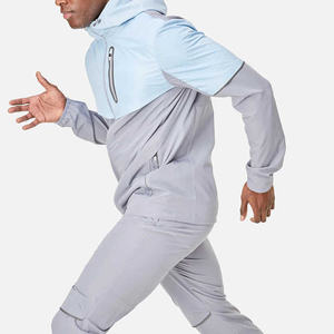 Chaqueta cortavientos personalizada 2026 para hombre con capucha, tela tejida de moda, capucha ajustable y cremallera frontal. - Product Image 5