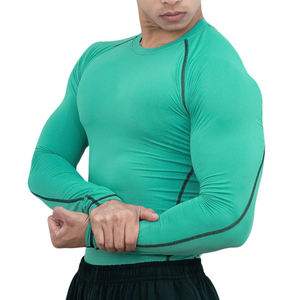 Camiseta de Compresión Personalizada al por Mayor para Hombre, Manga Larga, para Gimnasio, Entrenamiento, Fitness, Running, Deportes - Product Image 5