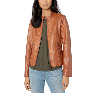 Chaqueta de Cuero Sintético para Mujer, Diseño Elegante, Corte Regular, Estilo Urbano, Prenda Exterior Cómoda - Product Image 5