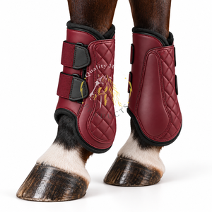 Botas de cepillado para caballos de calidad con diseño flexible, interior suave y cierre fiable para entrenamiento, competición y uso diario. - Product Image 1