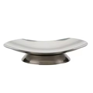 Modern Golden Metal Soap Dish Elegant Black And Silver Finish Oval Soap Holder Bathroom <b>Accessory</b> For Home Hotel Use - Product Image 5