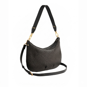 Bolso de Hombro Royaa 2025 Nacional de Inglaterra, de Cuero Genuino, Resistente al Agua, Tejido a Mano, Forma de Media Luna, Forro de Poliéster, con Cierre - Product Image 4