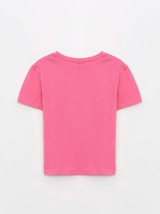 Camiseta de manga corta personalizable para niñas, color sólido, 100% algodón, alta calidad, transpirable, ropa informal de verano para niñas - Product Image 4