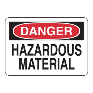 Panneau d'avertissement Brady DANGER Matériel dangereux - Panneau d'avertissement en PVC imprimé UV pour les zones de sécurité intérieures et extérieures - Product Image 2