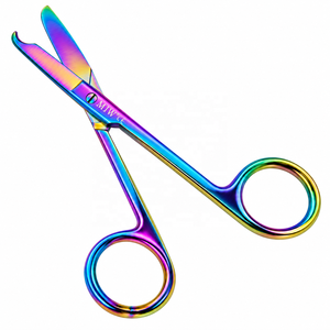 Ciseaux à points Spencer, finition multicolore, acier inoxydable, ciseaux pour retirer les sutures, pour hôpital, clinique, soins infirmiers, approuvés CE et ISO - Product Image 4