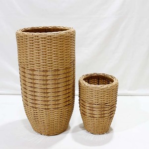 Macetas de Plástico y Metal con Aspecto de Mimbre para Decoración de Interiores, Exteriores, Patio y Balcón, en Oferta - Product Image 4