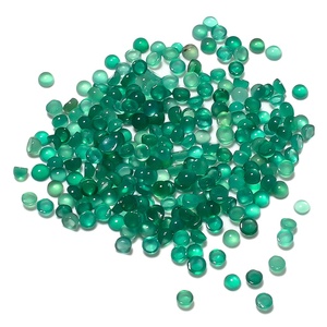 พลอยพลอยพลอยโมราพลอยสังเคราะห์สีเขียวธรรมชาติกึ่งมีค่าขนาด2มม. รูปทรงกลม - Product Image 1