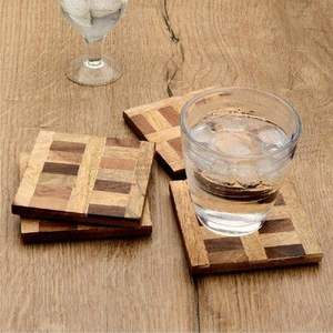 Wholesale Bulk Wooden Coaster Set For Export Quality Dining <b>Table</b> Drinkware <b>Protection</b> - Product Image 1