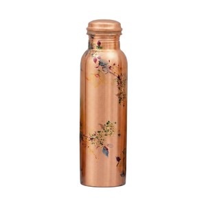 Handmade Hammered Pure Copper Water <b>Bottle</b> Luxury Metal <b>Vintage</b> Embossed Yoga Travel Fitness Drinking Vessel Wholesale - Product Image 4