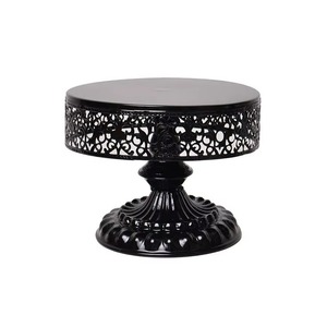 Black powder coated metal <b>cake</b> <b>stand</b> for modern and classic themes heavy duty long metal <b>cake</b> <b>stand</b> for large events - Product Image 1