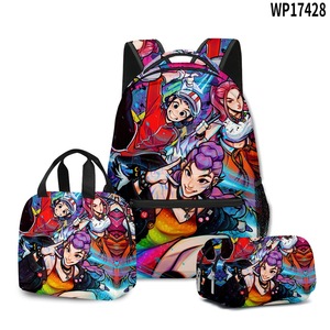 Nouveau produit : Sac à dos scolaire <span class=keywords><strong>K</strong></span>-POP mignon à trois pièces avec trousse et sac à déjeuner pour étudiantes - Product Image 3