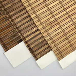 Tela de fibra de madera natural para persianas de Bambú