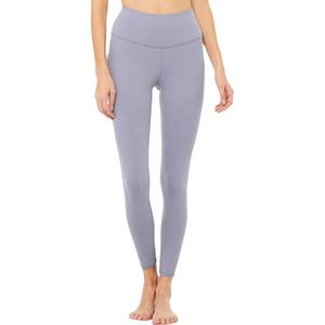 Pantalones de yoga personalizados de alta calidad para mujer, cierre de cintura elástica, mallas deportivas sólidas, mallas elásticas transpirables para entrenamiento, bolsillos - Product Image 1