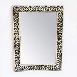 Art Decor Bone Inlay Resin <b>Mirror</b> Frame With Rich Craft Detail For Sophisticated Interior Spaces - Product Image 5