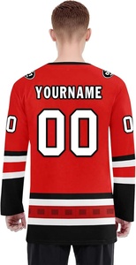 Nouvelle arrivée, uniforme d'entraînement de hockey sur glace professionnel respirant, sublimé, personnalisé pour l'équipe, 100% polyester, maillots confortables - Product Image 5