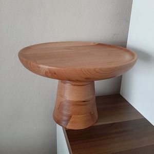 Soporte para Pastel de Madera Natural Ecológico Hecho a Mano, Base Ancha y Sólida, Apto para Lavavajillas, para Exhibición de Postres en Buffet - Product Image 3