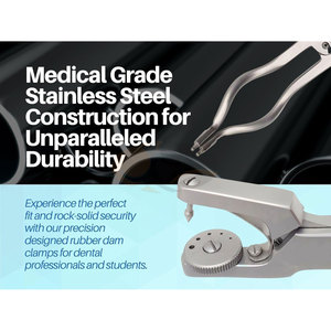 Rubber Dam Kit Complete Dental Isolation <b>Set</b> 16pcs Manual Anti Reflection Clamps Punch <b>Plier</b> Professional Endodontic Supplies - Product Image 6