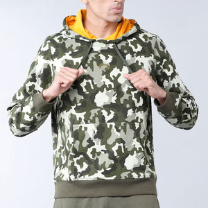 Sudadera con Capucha de Camuflaje para Hombre, Corte Regular, Tejido de Algodón, Informal, con Bolsillo Delantero, Estilo Otoñal - Product Image 1