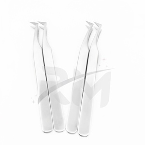 แหนบต่อขนตา RMI Silver Shin สแตนเลสสตีล รุ่น Russian Boot Volume Point 45 องศา ด้ามจับเรียบ ปลายไฟเบอร์ - Product Image 4