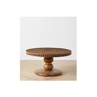 Plateau à gâteau en bois naturel pour présenter les gâteaux de mariage, les pâtisseries, les desserts et les friandises