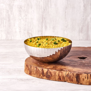 Tazón para Servir Arroz/Fideos/Frutas/Aperitivos de Acero Inoxidable Clásico Ecológico de Fabricación India con un Precio Increíble - Product Image 1